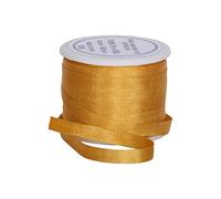Threadart 100% Pure Silk Ribbon - 3 Sizes - Dozens of Colors - Orange Yellow - 4mm No. 511