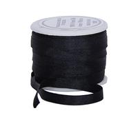 Threadart 100% Pure Silk Ribbon - 4mm Black - No. 002-3 Sizes - 50 Colors