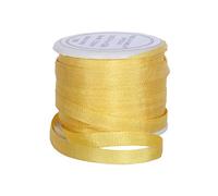 Threadart 100% Pure Silk Ribbon - 4mm Sun Gold - No. 666-3 Sizes - 50 Colors