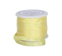 Threadart 100% Pure Silk Ribbon - 4mm Yellow - No. 65-3 Sizes - 50 Colors | Soft 100% pure silk ribbon on a single spool - perfect for ribbon embroidery, bows, jewelry & fine crafts