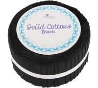 ThreadArt Jelly Roll Fabric Strips for Quilting, Crafting, and Sewing, 40 Precut Fabric Strips in Black, Premium Cotton for Quilts, Crafts, Rugs, Blankets, Clothing and More