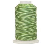 Threadart Multicolor 100% Cotton Thread | Variegated Colors for Quilting, Sewing, and Embroidery | Color 0501 Summer Greens | 40/3wt - 600M (660 Yards) Cones | Long Staple Low Lint
