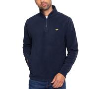 Threadbare 'Blade' Men's Quarter Zip Outdoors Pullover Fleece Sweatshirt, Navy, L