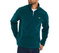Threadbare 'Blade' Men's Quarter Zip Outdoors Pullover Fleece Sweatshirt, Teal, M