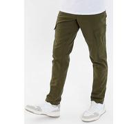 Threadbare Linen Mix Cargo Trousers Black