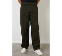 Threadbare Men's Baggy Fit 5 Pocket Chino Trousers in Green | Size: 32R Threadbare Green 32R