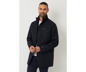 Threadbare Men's 'Broxburn' Showerproof Funnel Neck Lightweight Mac in Navy | Size: 2XL Threadbare Navy 2XL