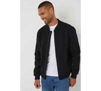 Threadbare Men's Brushed Bomber Jacket in Black | Size: XL Threadbare Black XL