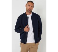 Threadbare Men's Brushed Bomber Jacket in Navy | Size: Large Threadbare Navy L