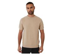 Threadbare Mens Cable Knit Crew Neck T-Shirt GT20654