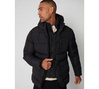 Threadbare Men's 'Charleston' Showerproof Double Layer Puffer Jacket in Black | Size: XL Threadbare Black XL
