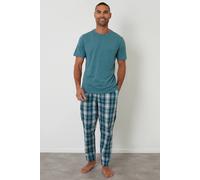 Threadbare Men's Check Pyjama Set in Green | Size: Medium Threadbare Green M