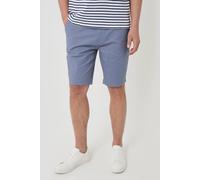 Threadbare Men's 'Conta' Cotton Turn-Up Chino Shorts with Woven Belt in Blue | Size: 38R Threadbare Blue 38R