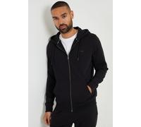 Threadbare Men's Cotton Blend 'Tangerine' Zip Through Hoodie in Black | Size: Large Threadbare Black L