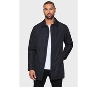 Threadbare Men's 'Dumfries' Showerproof Padded Longline Mac in Black | Size: Large Threadbare Black L
