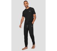 Threadbare Men's 'Elton' Cotton Blend Jersey Pyjama Set in Black | Size: Large Threadbare Black L