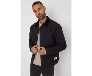 Threadbare Men's 'Frawley' Cotton Twill Lightweight Jacket in Black | Size: Small Threadbare Black S