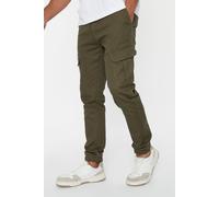 Threadbare Men's 'Garrix' Cotton Blend Cargo Pocket Jogger Style Trousers in Khaki | Size: XL Threadbare Khaki XL