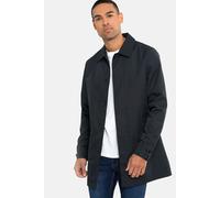 Threadbare Men's 'Gretna' Showerproof Longline Tailored Mac in Navy | Size: XL Threadbare Navy XL