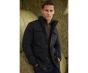 Threadbare Men's 'Holroyd' Funnel Neck Utility Coat in Black | Size: XL Threadbare Black XL