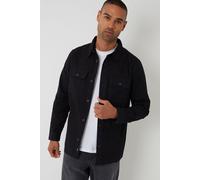 Threadbare Men's Lightweight Cotton Shacket in Black | Size: Large Threadbare Black L