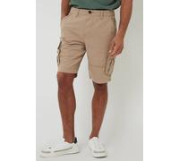 Threadbare Men's 'Manchester' Cotton Cargo Shorts in Fawn | Size: 34R Threadbare Fawn 34R