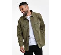Threadbare Men's 'Ministry' Lightweight Cotton Shacket in Khaki | Size: Medium Threadbare Khaki M