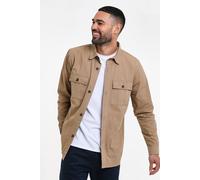 Threadbare Men's 'Ministry' Lightweight Cotton Shacket in Stone | Size: Large Threadbare Stone L