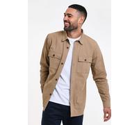 Threadbare Men's 'Ministry' Lightweight Cotton Shacket in Stone | Size: Small Threadbare Stone S
