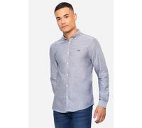 Threadbare Men's Oxford Cotton 'Beacon' Long Sleeve Shirt in Blue | Size: XL Threadbare Blue XL