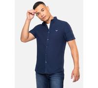 Threadbare Men's Oxford Cotton 'Inferno' Short Sleeve Shirt in Navy | Size: Large Threadbare Navy L