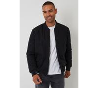 Threadbare Men's Padded Bomber Jacket in Black | Size: Large Threadbare Black L