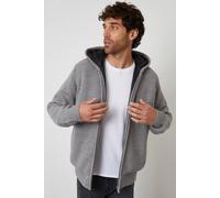 Threadbare Men's Padded Knitted Jacket With Puffer Lining in Grey | Size: XL Threadbare Grey XL