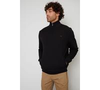 Threadbare Men's 'Patrick' Zip Neck Sweatshirt in Black | Size: 2XL Threadbare Black 2XL