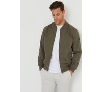 Threadbare Men's 'Predict' Showerproof Classic Bomber Jacket in Khaki | Size: Large Threadbare Khaki L