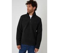 Threadbare Men's Quarter Zip Borg Sweatshirt in Black | Size: 2XL Threadbare Black 2XL