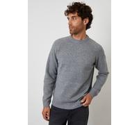 Threadbare Men's Raglan Rib Knitted Crew Neck Jumper in Grey | Size: XL Threadbare Grey XL