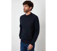 Threadbare Men's Raglan Rib Knitted Crew Neck Jumper in Navy | Size: Small Threadbare Navy S
