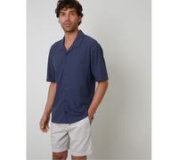Threadbare Mens Selkirk Relaxed Fit Short Sleeve Shirt in Denim - Blue - Size X-Large