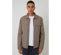 Threadbare Men's Showerproof Lightweight Zip Up Jacket in Taupe | Size: Medium Threadbare Taupe M