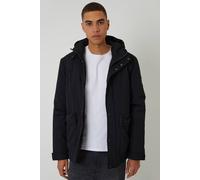 Threadbare Men's Showerproof Microfleece Lined Padded Coat in Black | Size: Large Threadbare Black L