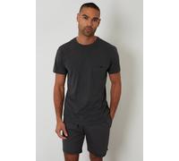 Threadbare Men's Stripe Short Pyjama Set in Grey | Size: XL Threadbare Grey XL