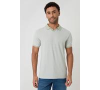 threadbare Men's Stripe Trophy Neck Polo Shirt in Pale Green | Size: 2XL Threadbare Pale Green 2XL