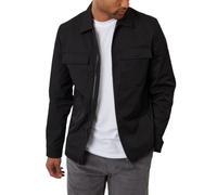 Threadbare 'Punch' Mens Lightweight Collared Zip Up Jacket, Black, 2XL