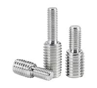 Threaded Adapters, 304 Stainless Steel Double Head Transfer Screws M3 M4 M5 M6 M8 M10 M12 M14 M16 Thread Adapter Male To Male)(M4x8 M6x6(2pcs))