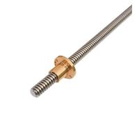 threaded backlash 16MM Trapezoidal Screw Rod 2mm 3mm 4mm Pitch Lead Screw Rod 100mm 150mm 250mm 350mm 600mm T16 Lead Screw With Brass Nut screw trapezoidal ( Color : Picth 2mm lead 2mm , Size : 600mm