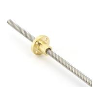 threaded backlash 200mm Length T5 Lead Screw Rod With Brass Nut 5mm Diameter 1mm Pitch Trapezoidal Thread Screw 304 Stainless Steel Screw screw trapezoidal (Size : Lead 4mm)