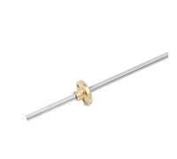 threaded backlash 6mm Trapezoidal Thread Rod T6 Lead Screw With Brass Nut 1mm 2mm 4mm 6mm Lead Tr6x6 Thread 304 Stainless Steel Screw screw trapezoidal ( Color : Picth 1mm lead 1mm , Size : 150mm )