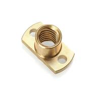 threaded backlash T12 Trapezoidal Screw Brass Nut H Double Cut Edge Flange Nut T12 Screw Nut 2mm Pitch 2mm 3mm 4mm 8mm 10mm 12mm Lead Nut screw trapezoidal (Size : Pitch 3mm lead 3mm)