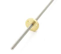 threaded backlash T4 Lead Screw Rod With Brass Nut 1mm Pitch 1mm 2mm Lead Stainless Steel Screw Rod 100mm Length Trapezoidal Thread Screw Rod screw trapezoidal (Color : 100mm length, Size : Pitch 1